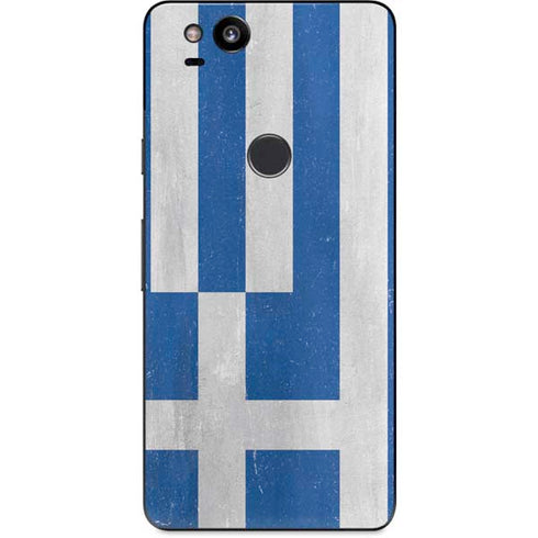 Greece Flag Distressed Google Pixel 2 Skin